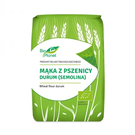Mąka z Pszenicy Durum Semolina BIO Ekologiczna 1 kg Bio Planet (OUTLET)