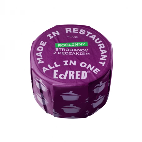 Ed Red Roślinny à la Stroganov z pęczakiem 400 g - Rzemieślnicze Danie Gotowe Wege