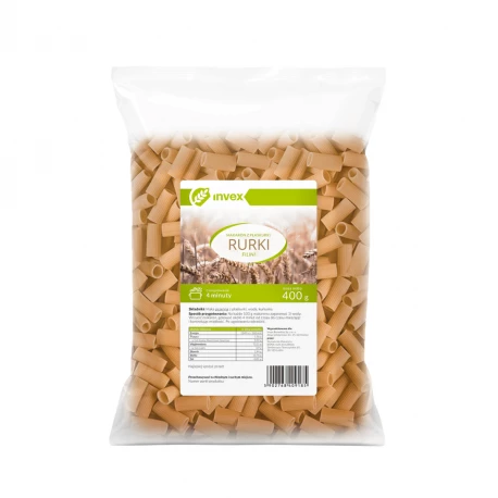 Makaron z Płaskurki Rurki Ziti Tagliati 500 g Bio Invex