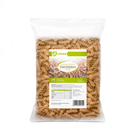 Makaron z Płaskurki Świderki 500 g Bio Invex