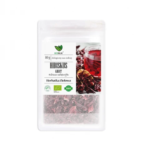 Hibiskus Kwiat EKO 80 g Herbatka Ziołowa EcoBlik
