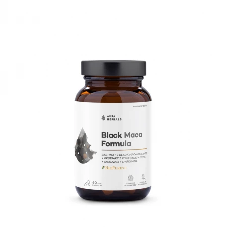 Black Maca Formula Czarna Maca Kozieradka Cynk (60 kaps) Aura Herbals