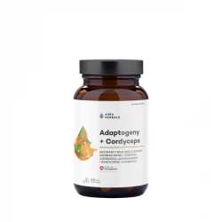 Adaptogeny + Cordyceps - Ashwagandha KSM-66 Bakopa Różeniec (60 kaps) Aura Herbals
