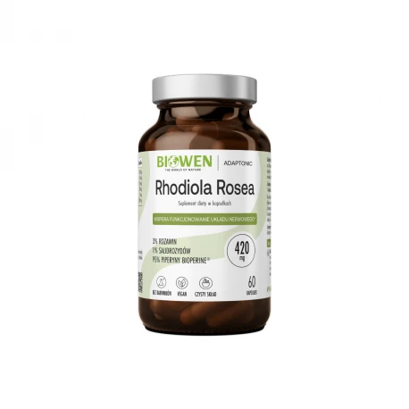 Różeniec Górski 420 mg Rhodiola Rosea + Piperyna (60 kaps) Biowen