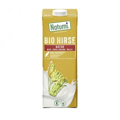 Napój Jaglany Naturalny Bezglutenowy BIO UHT Bez laktozy Bez Dodatków Cukru VEGE 1000 ml Natumi (OUTLET)