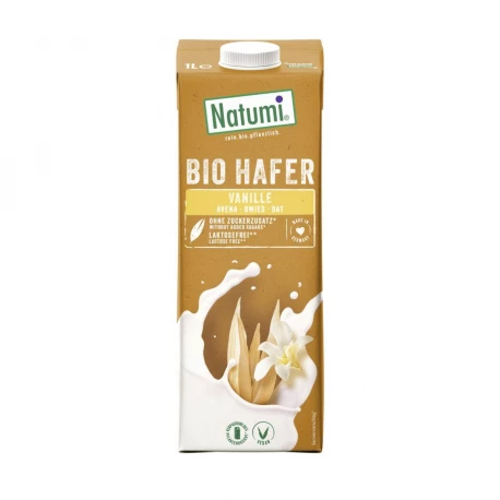 Napój Owsiany o Smaku Waniliowym Naturalny BIO UHT Bez laktozy Bez Dodatków Cukru VEGE 1000 ml Natumi (OUTLET)