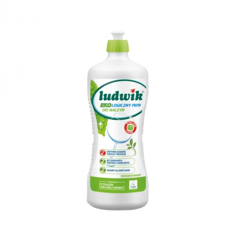 Płyn do mycia naczyń Cytrusy i Zielona Herbata 900 ml - Ludwik Ekologiczny