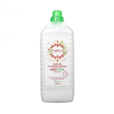 Płyn do Płukania Tkanin dla Dzieci i Niemowląt Baby Aloe Koncentrat Ekologiczny Hipoalergiczny 2000 ml SWONCO