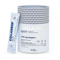 Colladrop SPORT Hydrolizowany Kolagen Morski 5000 mg Typu I i III - Mango i Marakuja (30 sasz) Aura Herbals