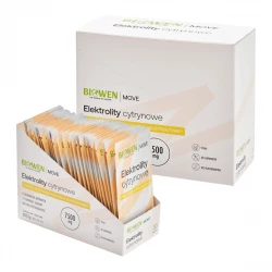 Elektrolity Cytrynowe 7500 mg - Kreatyna Potas Magnez Algi Aquamin (30 sasz.) Biowen