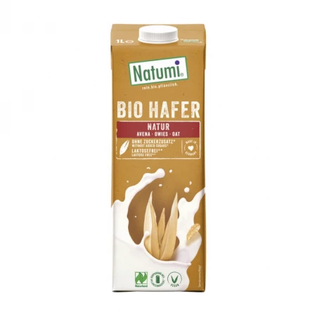 Napój Owsiany Naturalny BIO UHT Bez laktozy Bez Dodatków Cukru VEGE 1000 ml Natumi (OUTLET)