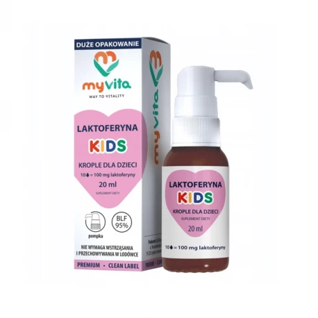Laktoferyna KIDS BLF 95% Krople dla Dzieci XL 20 ml MyVita