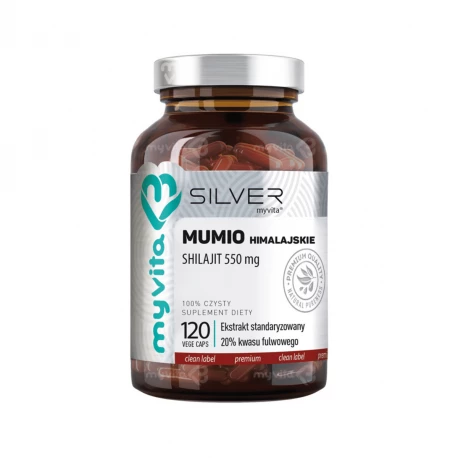 Shilajit Mumio Himalajskie 550 mg Kwas Fulwowy 20% (120 kaps) MyVita