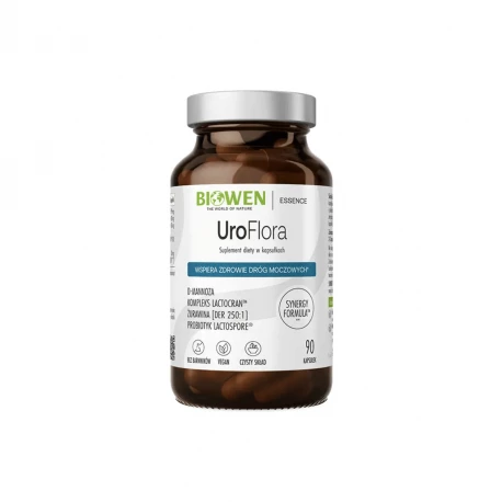 UroFlora Żurawina D-Mannoza Drogi Moczowe Probiotyk LactoSpore (90 kaps) Biowen