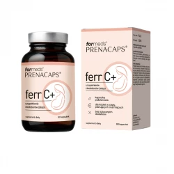 PRENACAPS FERR C+ Żelazo Laktoferyna i Witamina C dla Kobiet Starających się o Dziecko (60 kaps) ForMeds