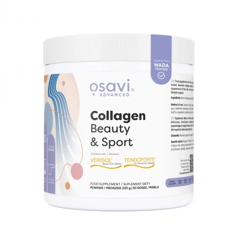 Collagen Beauty & Sport Kolagen Wołowy VERISOL Peptydy Skóra Stawy 225 g Osavi