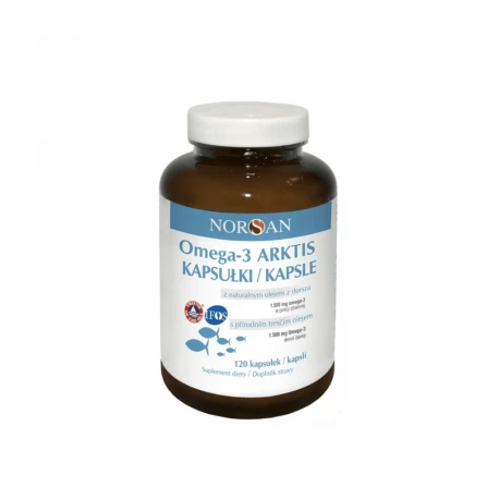 Omega 3 ARKTIS 1500 mg Kwasy EPA DHA Olej z Wątroby Dorsza (120 kaps) NORSAN