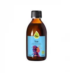 Tran Olej z Wątroby Dorsza Omega 3 DHA EPA Witamina D3 A Trójglicerydy 250 ml Olini