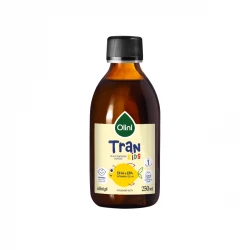 Tran Cytrynowy Olej z Wątroby Dorsza Omega 3 DHA EPA Witamina D3 A 250 ml Olini