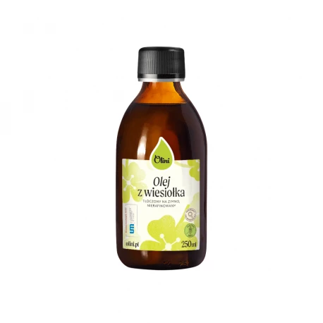 Olej z Wiesiołka Tłoczony na Zimno Nierafinowany Omega 6 GLA 250 ml Olini