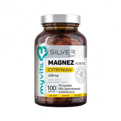 Magnez Cytrynian Forte 2600 mg - Cytrynian Magnezu + B6 P5P (100 kaps) MyVita