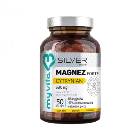Magnez Cytrynian Forte 2600 mg - Cytrynian Magnezu + B6 P5P (50 kaps) MyVita