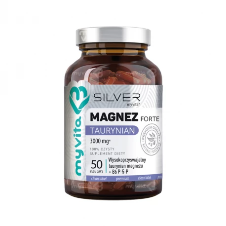Magnez Taurynian Forte 3000 mg - Taurynian Magnezu + B6 P5P (50 kaps) MyVita