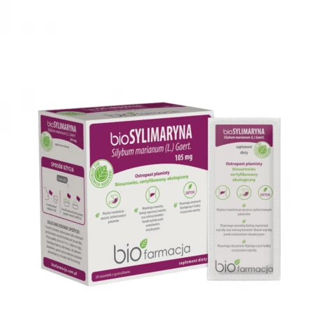 Sylimaryna BIO 105 mg Ostropest Plamisty Organiczny (28 sasz) Biofarmacja