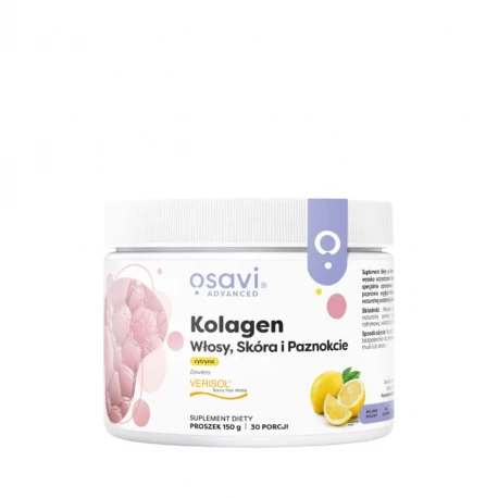 Kolagen Wołowy Włosy Skóra Paznokcie VERISOL Cytryna Proszek 150 g Osavi