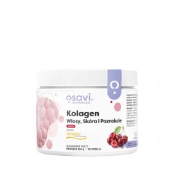 Kolagen Wołowy Włosy Skóra Paznokcie VERISOL Wiśnia Proszek 150 g Osavi