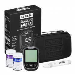 GluKeto Meter Glukometr Ketometr 2w1 Zestaw Startowy BeKeto