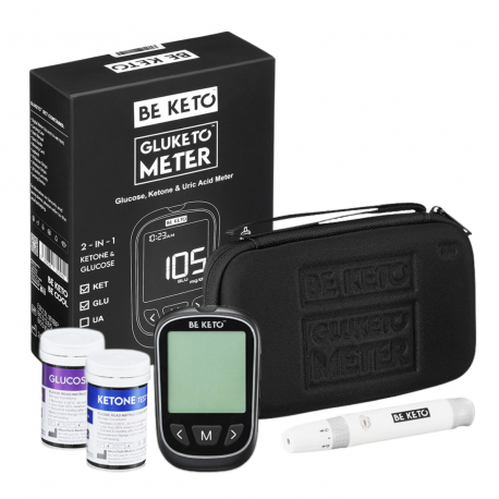 GluKeto Meter Glukometr Ketometr 2w1 Zestaw Startowy BeKeto