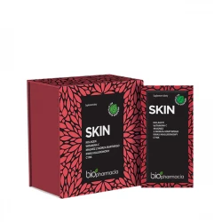 SKIN Kolagen do Picia Typu I II 4500 mg Witamina C Magnez Cynk (28 sasz) Biofarmacja