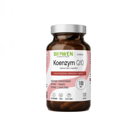 Koenzym Q10 Ubichinon 100 mg Granat Serdecznik (100 kaps) Serce Biowen