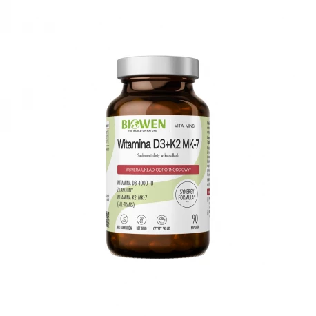 Witamina D3 + K2MK7 4000 IU (90 kaps) Biowen