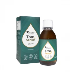 Tran Senior Olej z Wątroby Dorsza Omega 3 EPA DHA Witamina D3 4000 IU Płyn 200 ml Aliness