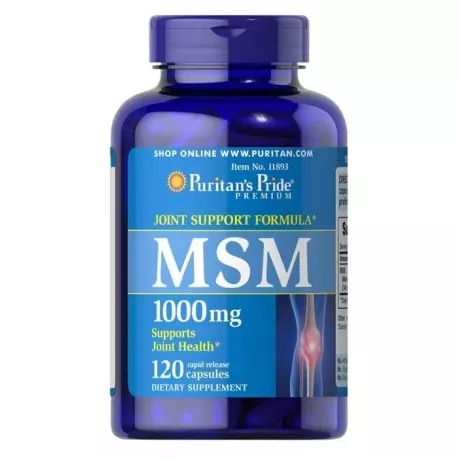 MSM 1000 mg (120 kaps) Siarka Organiczna Puritan's Pride