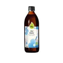 Olej Lniany Tłoczony na Zimno Nierafinowany Omega 3 500 ml Olini