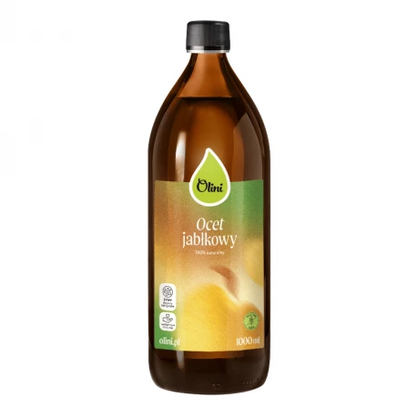 Ocet Jabłkowy Niepasteryzowany Niefiltrowany z Matką 100% Naturalny 1000 ml Olini