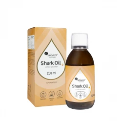 Shark Oil Olej z Wątroby Rekina Witamina A D3 Cytryna Płyn 200 ml Aliness