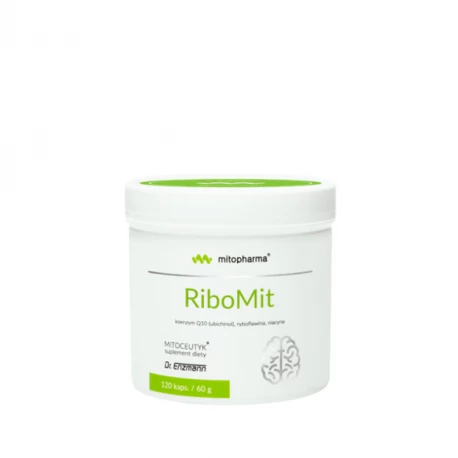 RiboMit MSE Koenzyn Q10 Ryboflawina Niacyna 500 mg (120 kaps) Dr Enzmann Mito-Pharma