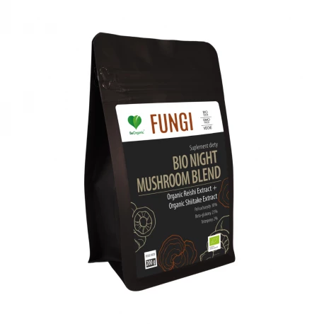 Reishi Shiitake Bio Night Mushroom Blend proszek 200 g Fungi BeOrganic