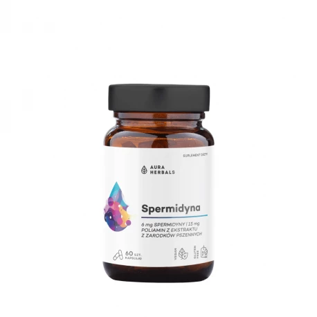 Spermidyna Poliamin z Ekstraktu z Zarodków Pszennych 6 mg (60 kaps) Aura Herbals