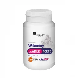 Witaminy ProADEK FORTE Kompleks Witamin A D E K (60 kaps) Aliness