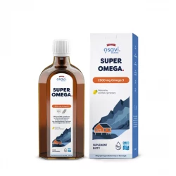 Super Omega 2900 mg Omega-3 Nienasycone Kwasy Tłuszczowe DHA i EPA z Aromatem Cytrynowym 250 ml Osavi
