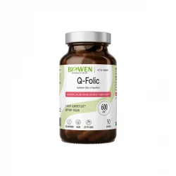 Kwas Foliowy Q-folic Metylofolian 5-MTHF 600 µg (90 kaps) Biowen