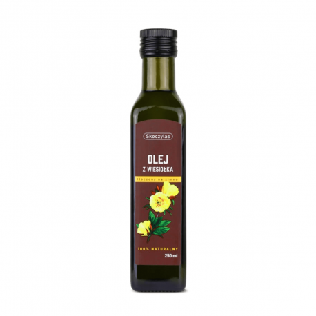 Olej z Wiesiołka Nierafinowany Tłoczony na Zimno 100% Naturalny 250 ml Skoczylas
