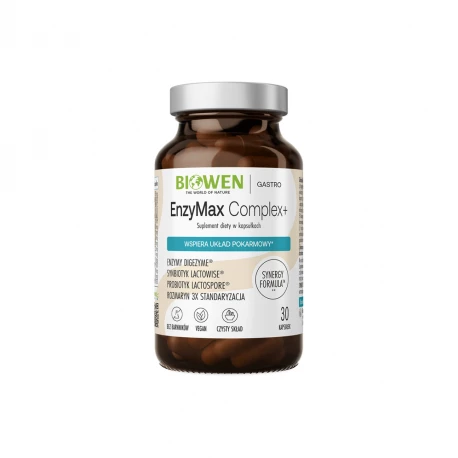 EnzyMax Complex+ Enzymy Trawienne + Probiotyk VEGE (30 kaps) Biowen