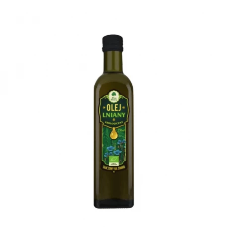 Olej Lniany EKO 250ml (Tłoczony na zimno) Dary Natury