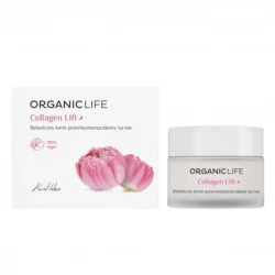 Collagen Lift Botaniczny Przeciwzmarszczkowy Krem na Noc Kwiat Lotosu 50 g Organic Life